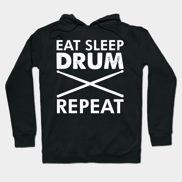 Eat Sleep Drum Repeat Marching Band Drummer Design Hoodie by TDDesigns